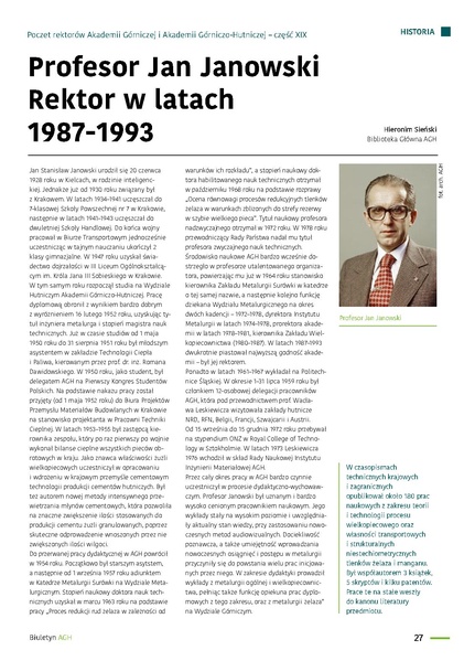 Plik:19 Poczet rektorow - Jan Janowski Rektor w latach 1987-1993.pdf