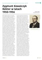 10 Poczet rektorow - Zygmunt Kowalczyk Rektor w latach 1950–1956.pdf