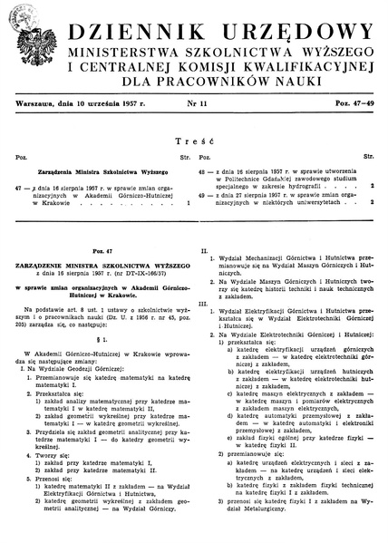 Plik:Zarzadzenie Ministra Szkolnictwa Wyzszego z dnia 16 sierpnia 1957 r.pdf
