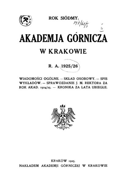 Plik:Akademja Górnicza w Krakowie. Rok siódmy.jpg