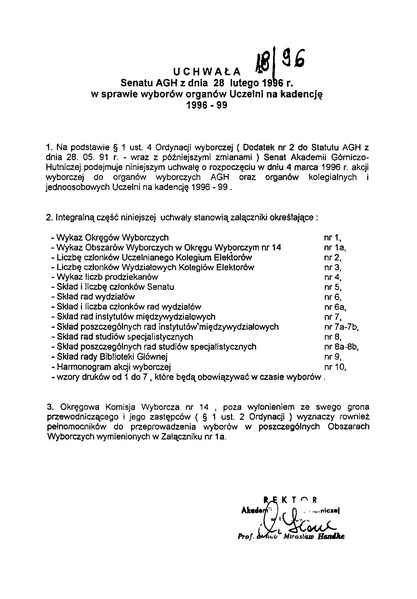 Plik:Uchwala Senatu AGH z dnia 28 lutego 1996 r w sprawie wyborow na kadencje 1996-99.pdf