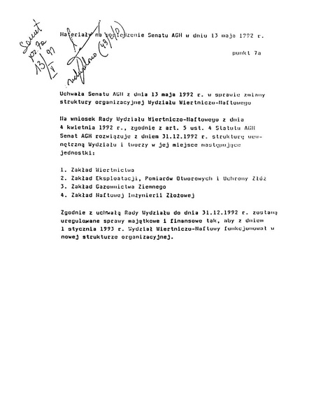 Plik:Uchwala Senatu AGH z dnia 13 maja 1992 r.pdf