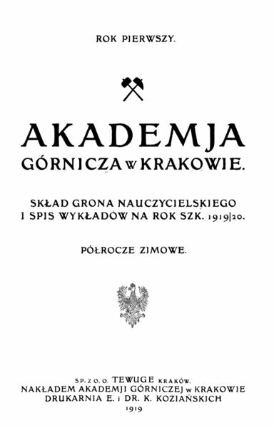 Plik:Akademja Górnicza w Krakowie. Rok pierwszy.jpg