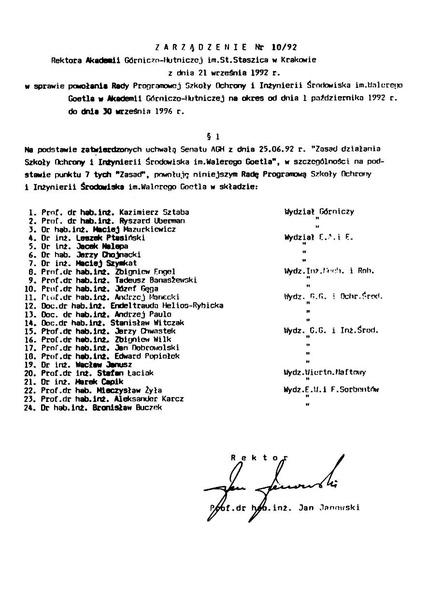 Plik:Zarządzenie nr 10 92 Rektora AGH z dnia 21 września 1992 r.pdf