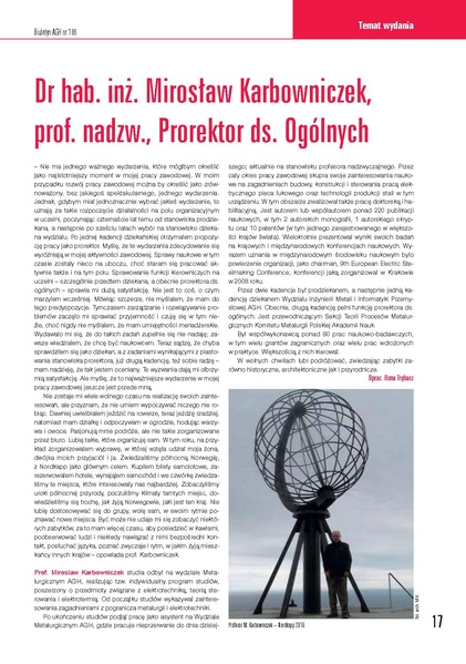Plik:Dr hab. inz. Miroslaw Karbowniczek, prof. nadzw. - Prorektor ds. Ogolnych.pdf