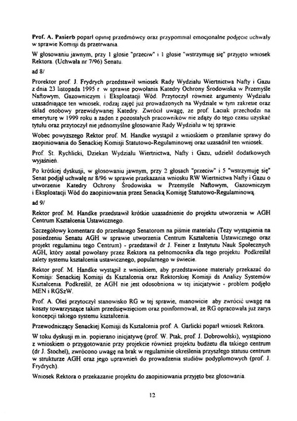 Plik:Protokol z posiedzenia Senatu AGH w dniu 24 stycznia 1996 r.pdf