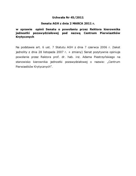 Plik:Uchwala nr 45 2011 Senatu AGH z dnia 2 marca 2011 r.pdf
