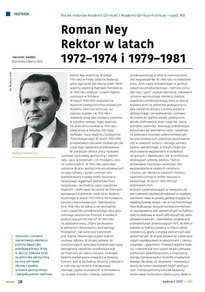 Plik:16 Poczet rektorow - Roman Ney Rektor w latach 1972–1974 i 1979–1981.pdf