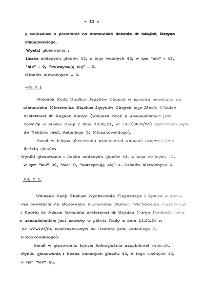 Plik:Protokół z posiedzenia Senatu AGH 28 czerwca 1984 roku.pdf