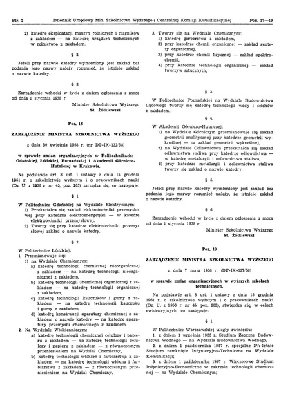Plik:Zarządzenie Ministra Szkolnictwa Wyższego z dnia 30 kwietnia 1958 r.pdf