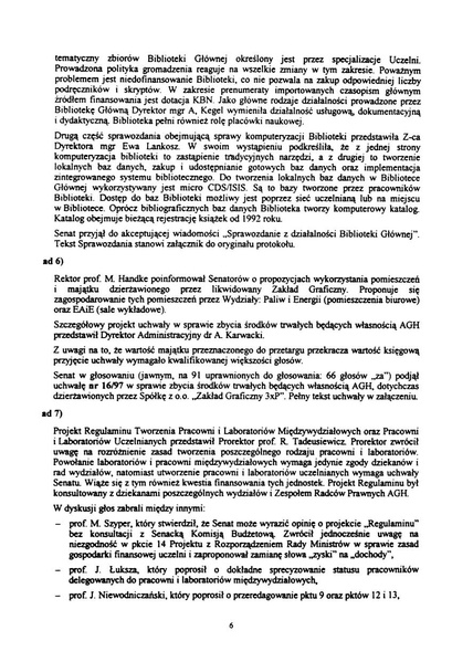 Plik:Protokół z posiedzenia Senatu AGH w dniu 26 lutego 1997 roku. Sprawozdanie z działalności BG AGH.pdf