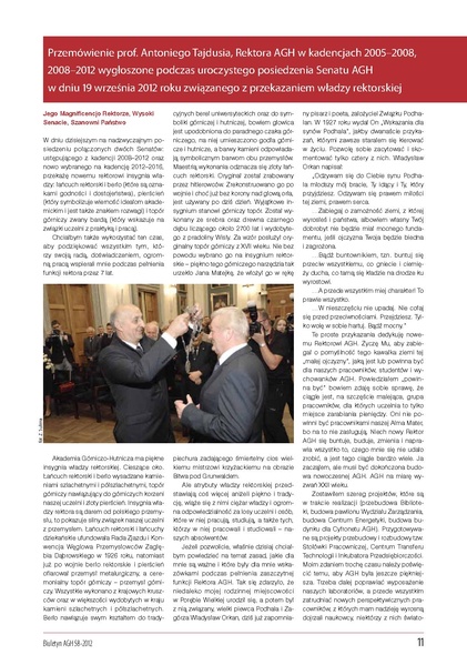 Plik:Przemowienie prof. Antoniego Tajdusia, Rektora AGH w kadencjach 2005-2008, 2008-2012.pdf