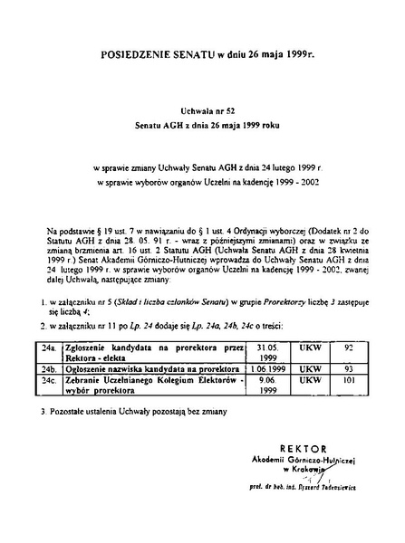 Plik:Uchwala nr 52 Senatu AGH z dnia 26 maja 1999 roku.pdf
