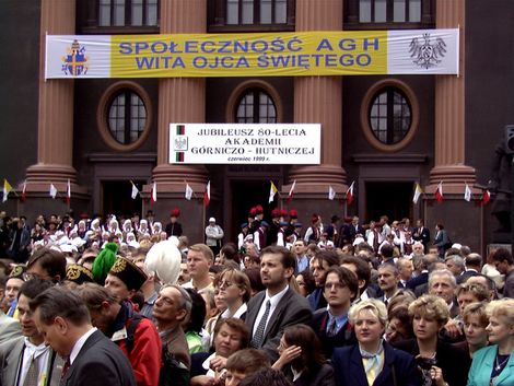 Poświęcenie posągu św. Barbary oraz sztandaru "Solidarności" - zdjęcia Stanisława Majewskiego