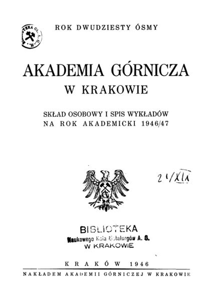 Plik:Akademia Górnicza w Krakowie. Rok dwudziesty ósmy.jpg
