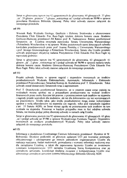 Plik:Protokół z posiedzenia Senatu AGH w dniu 24 czerwca 1998 roku. Informacja o działalności UCI.pdf