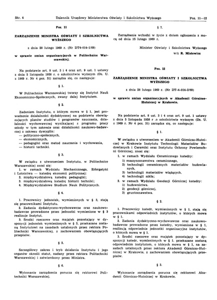 Plik:Zarzadzenie Ministra Oswiaty i Szkolnictwa Wyzszego z dnia 28 lutego 1969 r.pdf