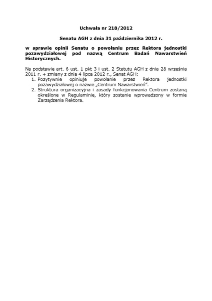 Plik:Uchwała nr 218 2012 Senatu AGH z dnia 31 października 2012 r.pdf