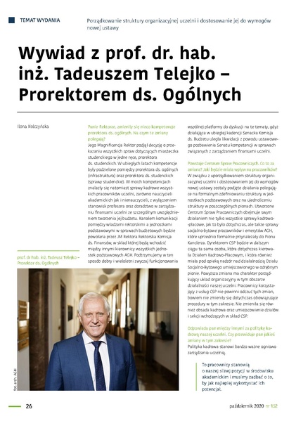 Plik:Wywiad z prof. Tadeuszem Telejko - Prorektorem ds. Ogolnych.pdf
