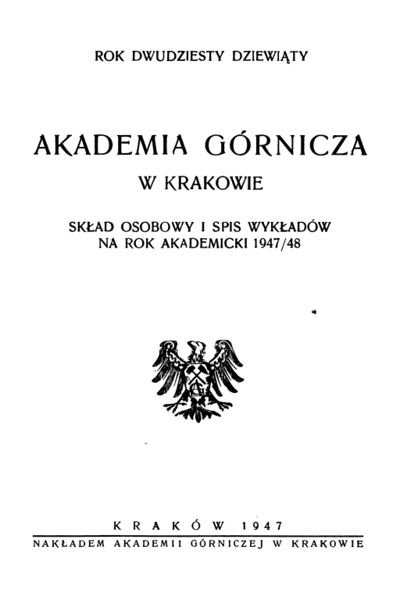 Plik:Akademia Górnicza w Krakowie. Rok dwudziesty dziewiąty.jpg