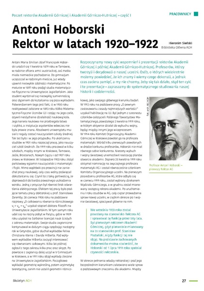 Plik:01 Poczet rektorow - Antoni Hoborski Rektor w latach 1920–1922.pdf