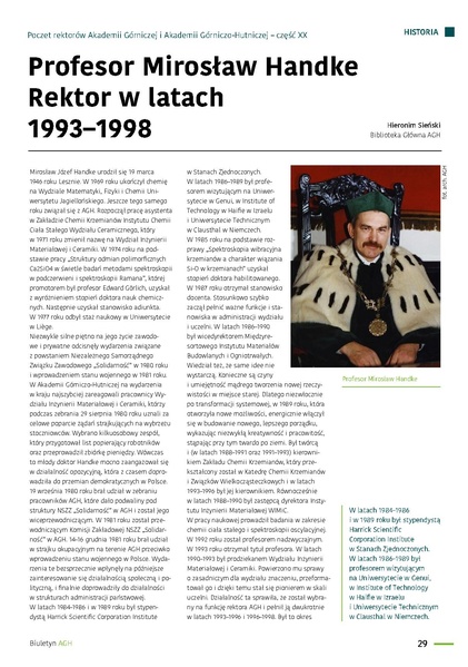 Plik:20 Poczet rektorow - Miroslaw Handke Rektor w latach 1993–1998.pdf