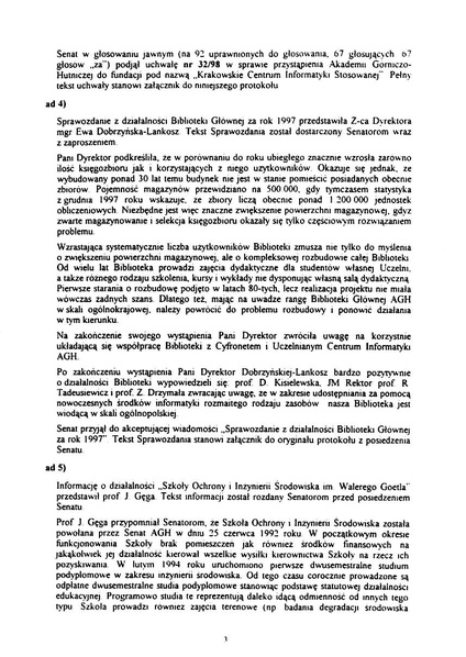 Plik:Protokol z posiedzenia Senatu AGH w dniu 27 maja 1998 roku - BG AGH.pdf